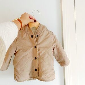 Quilted Tan Kids Jacket